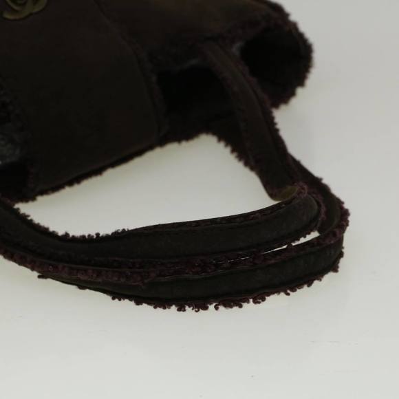 CHANEL Turn Lock Shoulder Bag Mouton Brown CC Auth 57346 - Picture 7 of 16